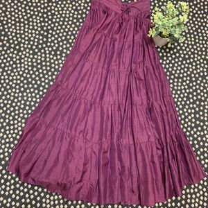 Calypso St Barth silk tiered maxi skirt and tank top